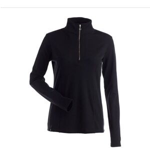 NILS Top Shirt Robin 1/4 Zip Pullover Top
Black Mid Layer size Small